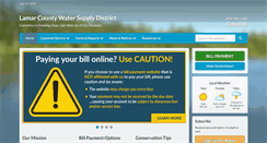 Desktop Screenshot of lamarcountywatersupply.com