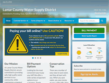 Tablet Screenshot of lamarcountywatersupply.com